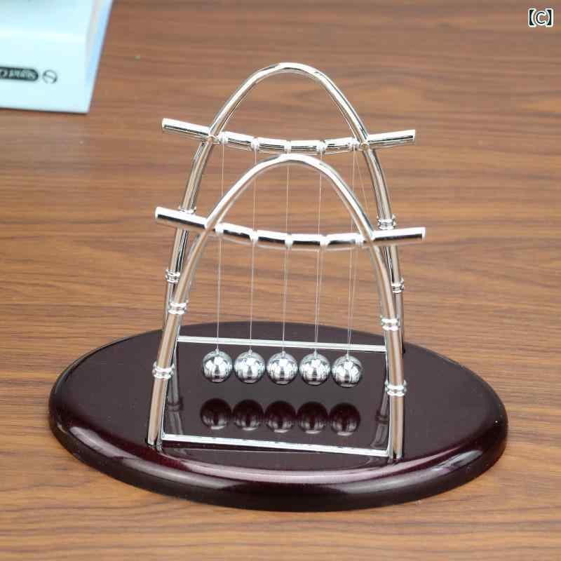 置物 ニュートンのゆりかご 衝突球 バランスボール ステンレス 金属製 電気メッキ...