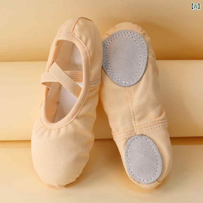 ・カテゴリ: ダンスシューズ・厚さ: 普通・対象年齢層: 子供・対象性別: 女性・靴底素材: レザー・機能: 通気性、バランス性、耐摩耗性、衝撃吸収・用途: バレエ、モダンダンス、ラテンダンス・アッパー素材: キャンバス・適用シーン: フィットネス、ダンス・カラー展開: スキンカラー、キャメル、ブラック、ホワイト、レッド、ピンク、ピンクベージュ