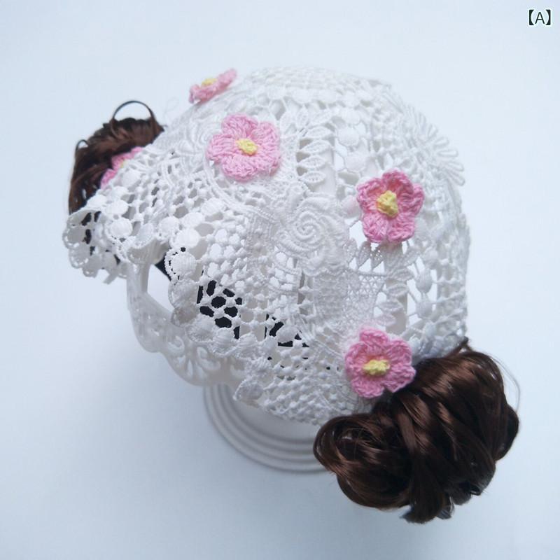 ベビー 女の子 ヘアバンド 発帯 レース フリル 頭花 蝶結び 桜桃 花柄 バンダナ ハーフウィッグ 韓風 プリンセス かわいい 布製 混色 粉 赤 白 花 0-3歳