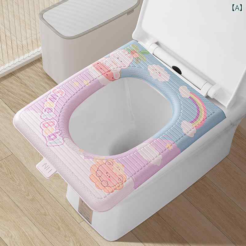・素材: EVA・カテゴリ: トイレシート・カラー展開: EVAレインボーラビット(パープル), EVAストロベリーラビット(ピンク), EVAレインボーベア(ピンク), EVA無地ストライプ(グリーン), EVA無地ストライプ(ピンク), EVA無地ストライプ(グレー), EVA無地ひし形(グリーン), EVA無地ひし形(ピンク), EVA無地ひし形(グレー)・使用方法: 貼り付け