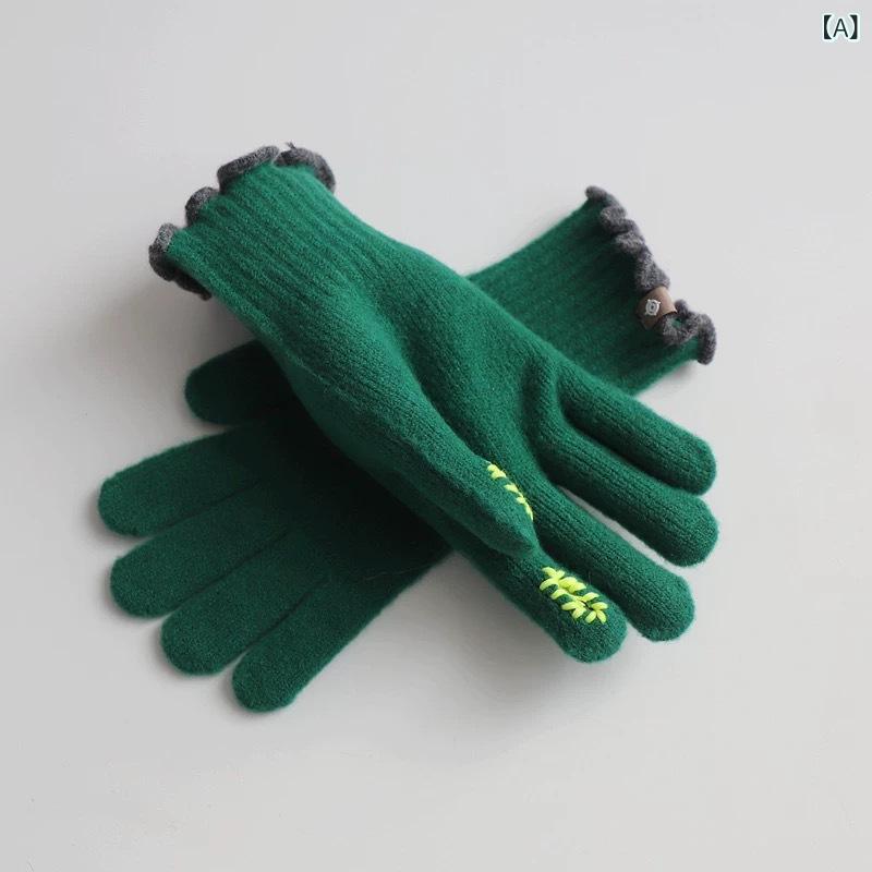 ・カテゴリ: 保暖手袋・スタイル: 甘クール・主な素材: ウール・手袋タイプ: 分指・加工: 刺繍・柄: 花柄・カラー展開: クリスマスレッド、グレー、フォレストグリーン、グレー、小草グリーン、ライトピンク、オートミール・サイズ展開: フリーサイズ