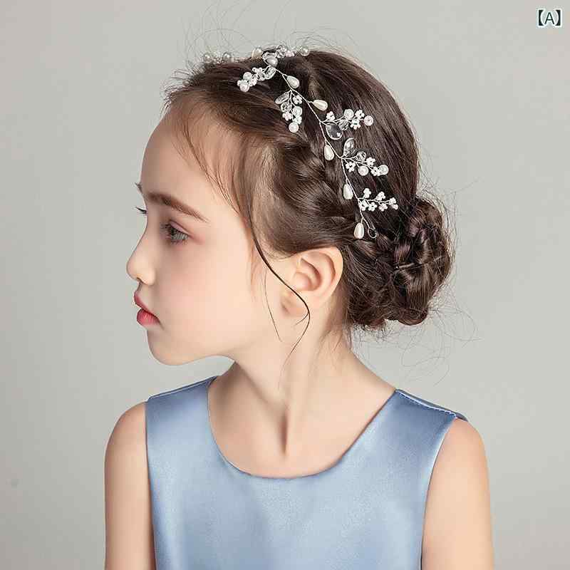 ・カテゴリ: ヘアアクセサリー・種類: ヘアバンド・対象: 子供・スタイル: 韓国・: 花柄・素材: パール・色: 銀色、銅絲・水晶種類: 白水晶・流行要素: パール・対象年齢: 3-6歳、6-10歳、10歳以上・加工: 手作業