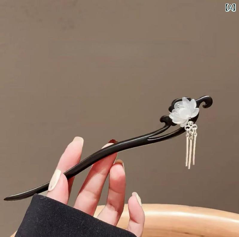 ・カテゴリ: 頭飾・素材: 混合素材・スタイル: 超仙・カラー展開: 白蓮花（単面）、白蓮花（双面）