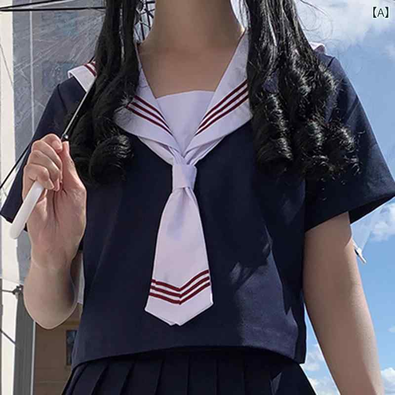 制服 レディース 水手服 セーラー服 プリーツスカート 長袖 半袖 スクール制服 女子高生 JK制服 コスプレ 発表会 ステージ衣装 学院風 コットン混紡 通年 通学 通勤 かわいい
