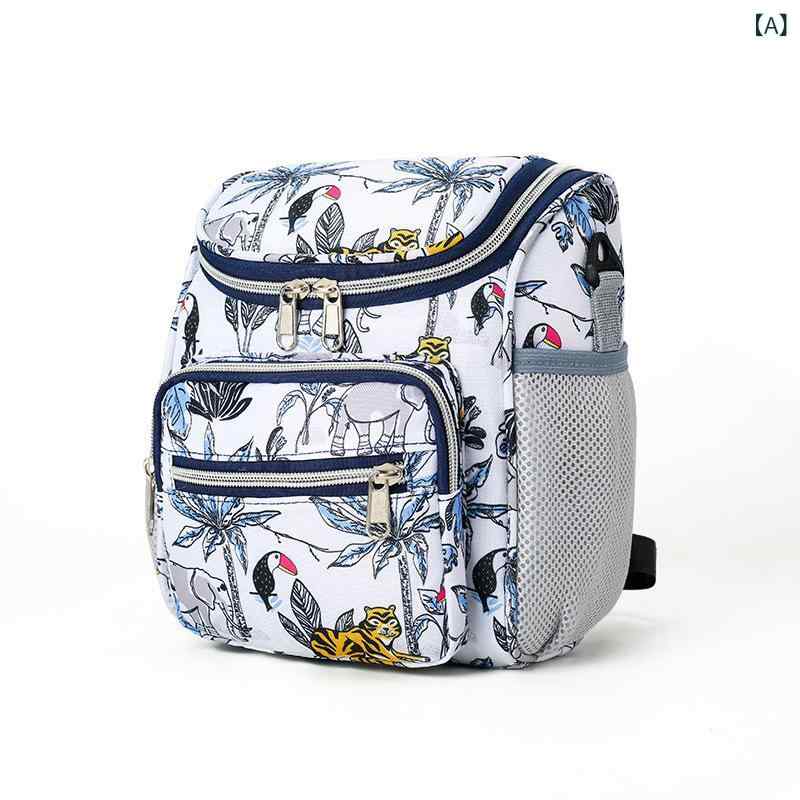 ベビーカー 収納ポーチ 置物袋 母子 ママバッグ 多機能 母婴包 オックスフォード布 単色 ステッチ 切り替え ポリエステル 裏地 北欧柄 フルーツ柄 ブルー ピンク ブラック グレー 拡張 干湿分離 クッション肩紐 通勤用 普段使い 軽量 秋冬