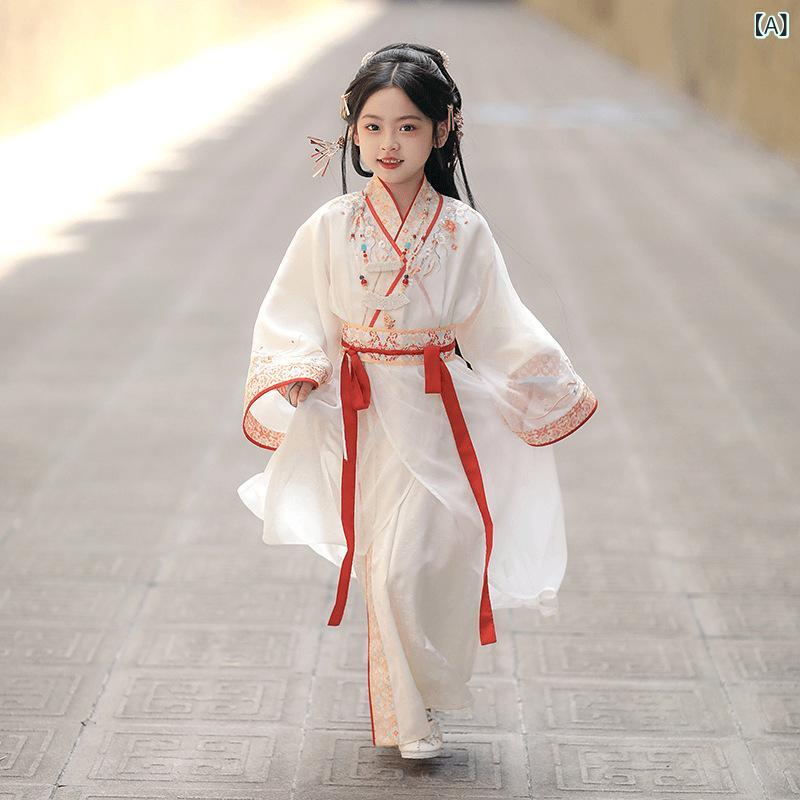 ・カテゴリ: 子供用民族衣装・柄: 花柄・生地加工: 柔軟加工・デザイン要素: パッチワーク・適用シーズン: 夏・性別: レディース・主な素材: シフォン・主な素材成分: アラミド80%・スタイル: 中華風・厚さ: 極薄・カラー展開: オフホワイト、レッド・サイズ展開: 110cm, 120cm, 130cm, 140cm, 150cm, 160cm