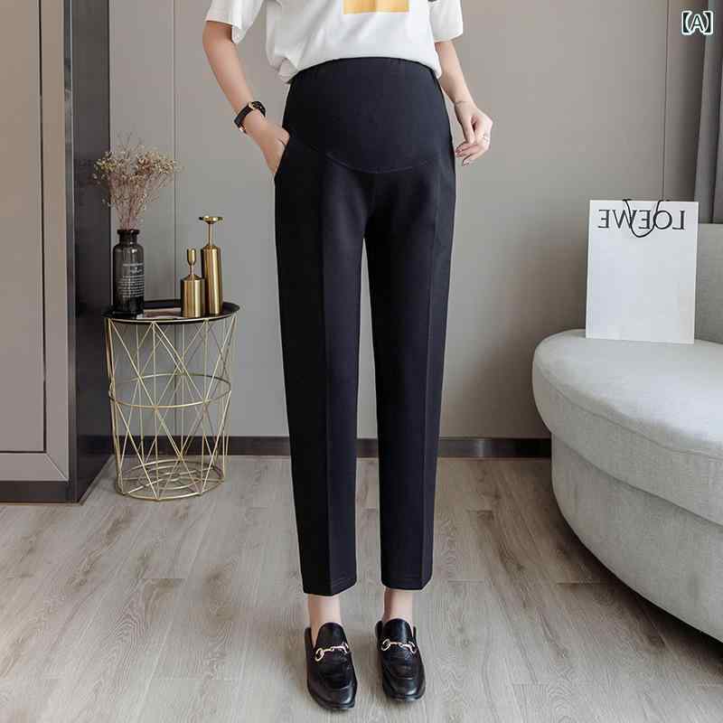 ・パンツ丈: 九分丈・機能: 妊婦用お腹サポート・カラー展開: ブラック・サイズ展開: M、L、XL、XXL