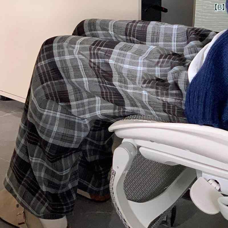narukiのマタニティパンツ レディース 春秋 秋冬 トワルカロリ ワイドレッグパンツ 厚手 長ズボン 大きいサイズ コットンポリエステル 混紡 中弾力 ゆったり 格子柄 赤 グレー 黄 黒 妊婦 お腹サポート 普段使い 暖か 起毛｜アングル2