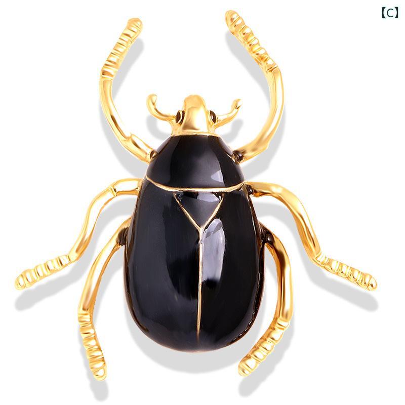 ブローチ 男女兼用 合金 インセクト 昆虫 ハチ カブトムシ てんとう虫 モチーフ キラキラ ジルコニア ラインストーン エナメル加工 アンティーク風 かわいい 胸飾り スカーフ留め おしゃれ アクセサリーの商品画像 3