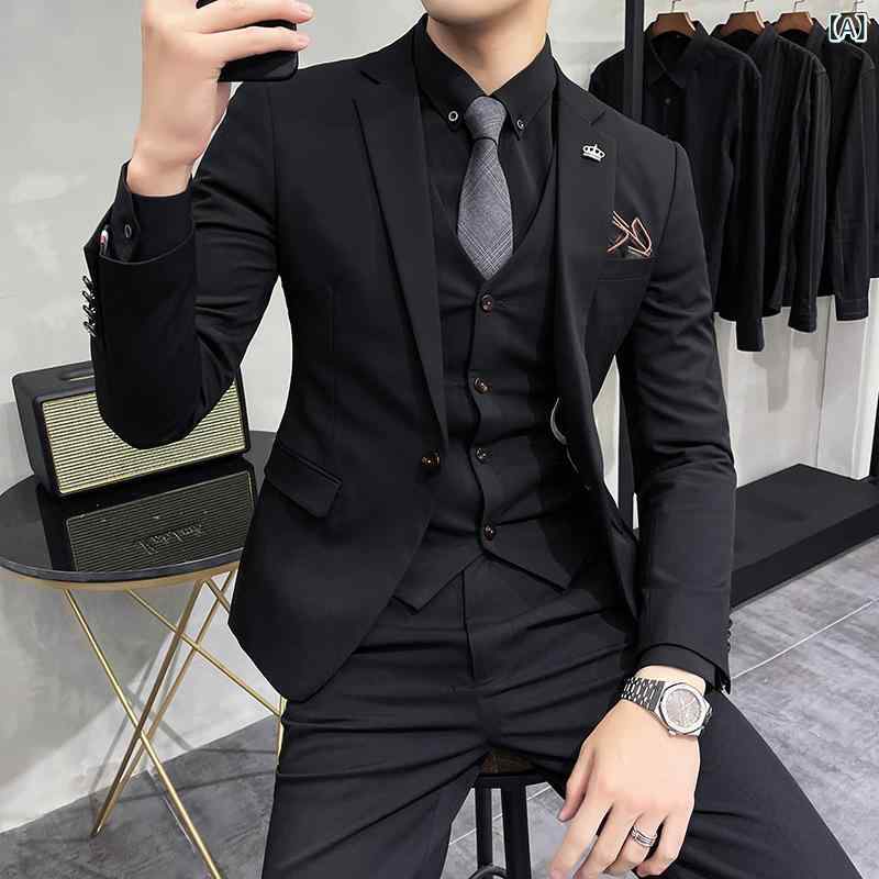 スーツ メンズ 秋冬 セットアップ スリム テーラードジャケット スラックス ビジネス カジュアル 礼服 フォーマル 立襟 シングルボタン 紳士服 大きいサイズ