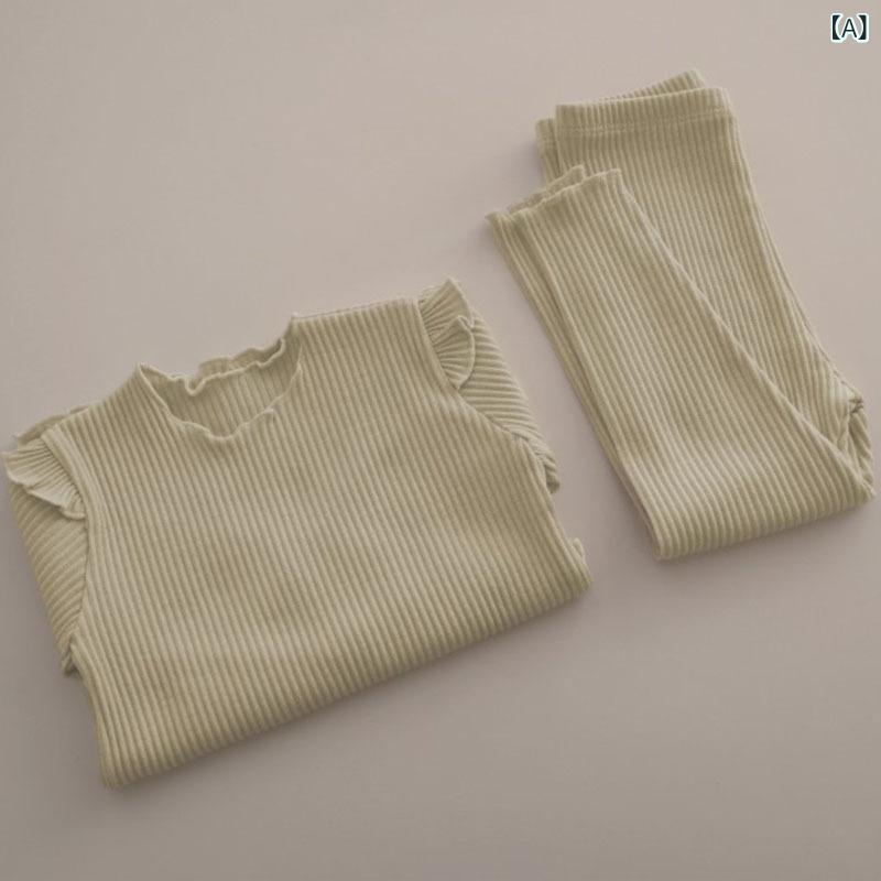 ルームウェア キッズ 女の子 長袖 セットアップ 部屋着 パジャマ コットンスムース リブ…