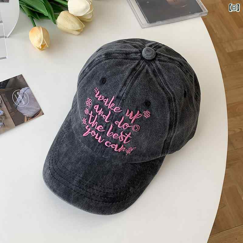 narukiの帽子 キャップ レディース メンズ ヴィンテージ風 刺繍 英文字 コットン混 日よけ 日よけ 紫外線対策 カジュアル オールシーズン｜アングル2