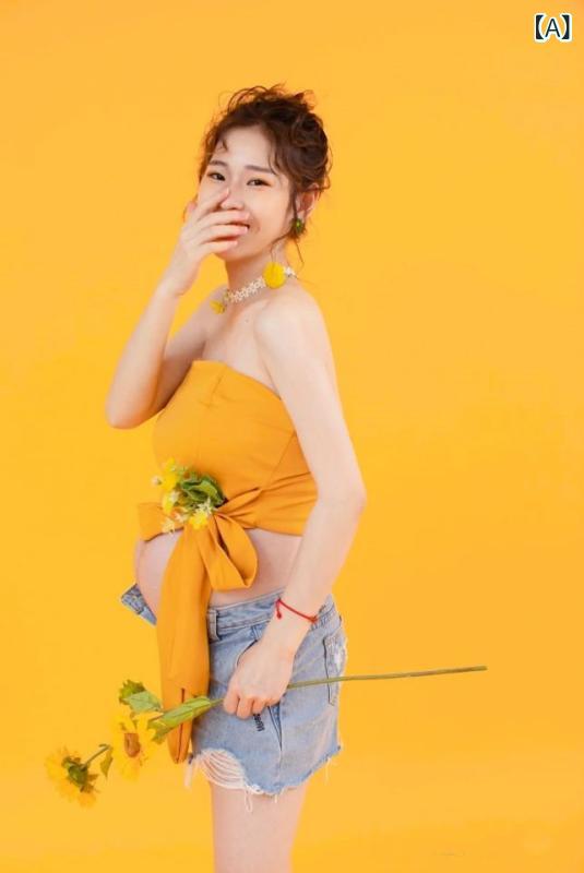 マタニティドレス レディース 妊婦服 写真撮影用 チュニック ショートパンツ 記念撮影 スタジオ 衣装 レース フリル シースルー かわいい セクシー おしゃれ