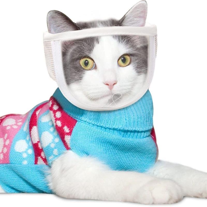 ・カテゴリ: 猫用アイマスク・素材: ABSプラスチック・カラー: 透明・サイズ展開: S、M