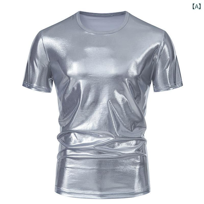 ・カテゴリ: Tシャツ・スタイル: カジュアル・主な素材: ポリエステル混紡 (30%以下)・柄: 無地・フィット: ルーズ・対象: ティーン・ネックライン: クルーネック・袖丈: 半袖・厚さ: 薄手・重さ: 約180g～250g・年齢層: 成人・性別: メンズ・カラー展開: シルバー、ダークグレー、レッド、ゴールド、グリーン・サイズ展開: S、M、L、XL、XXL