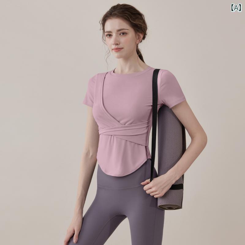 ・カテゴリ: セット・機能: 通気性・性別: 女性・柄: 無地・主な素材: ポリエステル繊維・素材含有率: ポリエステル83%・裏地素材: スパンデックス・裏地含有率: スパンデックス17%・カラー展開: ピンクパープル、ブルー、グレーパープル、ライトグレー、ブラック・サイズ展開: S、M、L、XL・袖丈: 半袖・着用方法: プルオーバー・ボトムススタイル: 裾絞りパンツ・着丈: ウエスト丈・フィット: レギュラー・対象: 大人