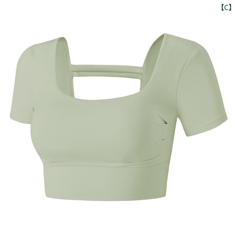 Tシャツ レディース 半袖 カップ付き ぴったり ヨガウェア フィットネス 吸汗速乾 ...