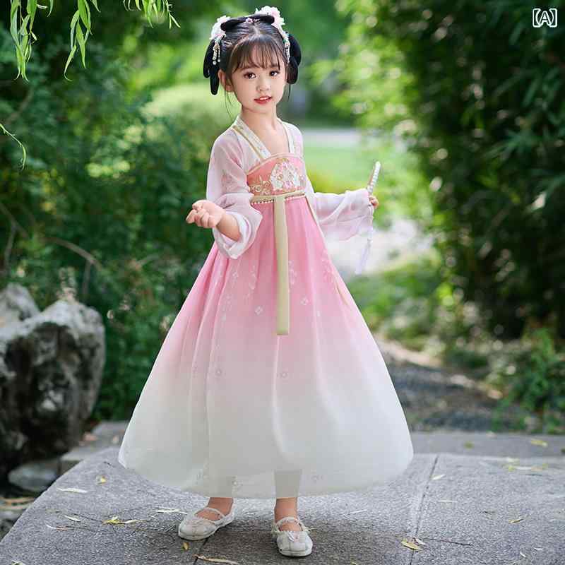 ・カテゴリ: 子供用旗袍・唐装・民族衣装・スタイル: プリンセス・柄: 無地・主な素材: ポリエステル・素材の割合: 80%以下・生地加工: 柔軟処理・セット内容: セットアップ・厚み: 普通・対象性別: 女性・安全基準: B類・カラー展開: 桃夭（長袖）、桃夭（半袖）・サイズ展開: 100cm、110cm、120cm、130cm、140cm、150cm、160cm・対象年齢: 3〜8歳（身長100〜140cm）