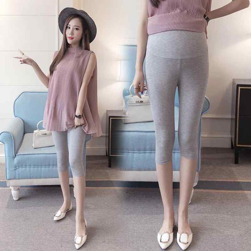 ・生地の厚さ: 薄手・丈: 七分丈・生地の素材: 綿混紡・機能: 妊婦用腹部サポート・カラー展開: ブラック、ダークグレー、ライトグレー・サイズ展開: M、L、XL、XXL