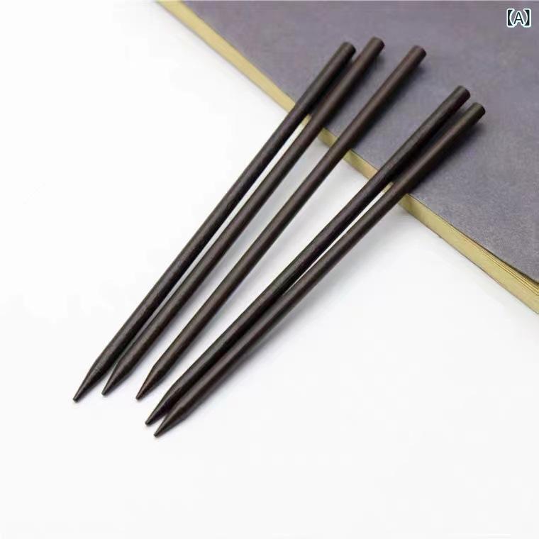 ・素材: 木・スタイル: 宮廷風・形状: 幾何学型・カラー: ブラック（穴なし、長さ18cm）・トレンド要素: レトロ・カテゴリ: ヘアアクセサリー