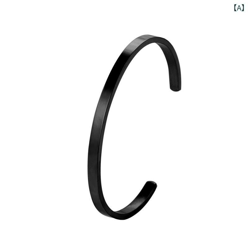 ブレスレット レディース メンズ サージカルステンレス バングル C型 アクセサリー メッキ加工 金属アレルギー対応 腕輪 シンプル ペア お揃い おしゃれ