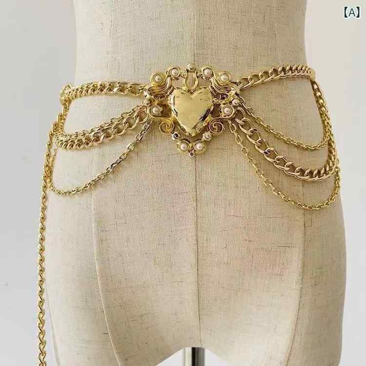 ・カテゴリ: レディース腰チェーン・主な素材: 金属・カラー展開: 普通タイプ、高品質タイプ・スタイル: スポーツ・タイプ: ダブルチェーン