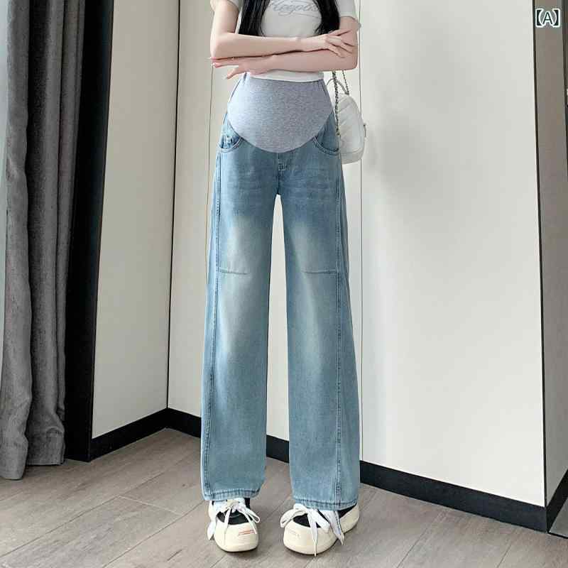 ・厚み: 中等・パンツ丈: ロングパンツ・生地名: デニム・主な素材: 綿・主な素材の含有量: 70%以上80%未満・機能: 妊婦用お腹サポート・カラー展開: ブルー・サイズ展開: M、L、XL、XXL、XXXL・伸縮性: ややあり・パンツのシルエット: ルーズフィット