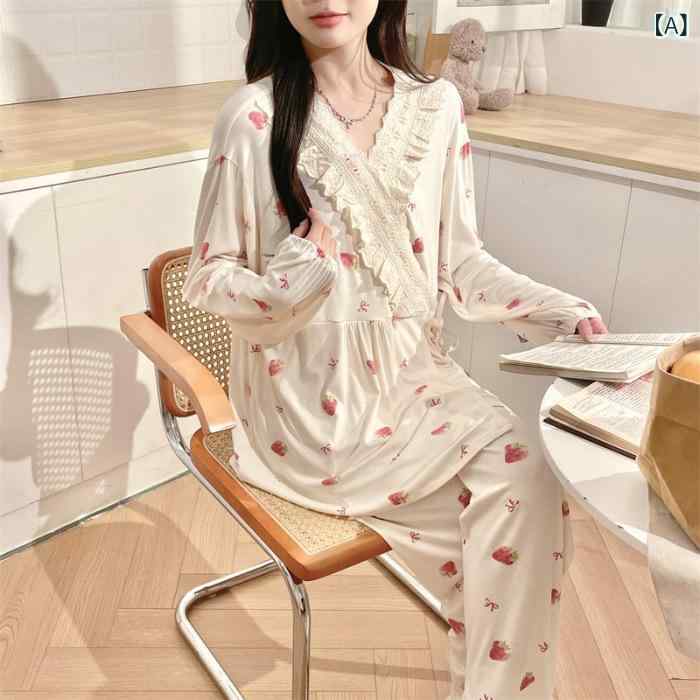 ・主な素材: 綿・スタイル: 和服・袖丈: 三分袖・パンツ丈: 長ズボン・カラー展開: 草莓、小樱桃、小点点・サイズ展開: L、XL、XXL・スタイル: 簡約カジュアル・生地の厚さ: 適中（161-180g/平方メートル）