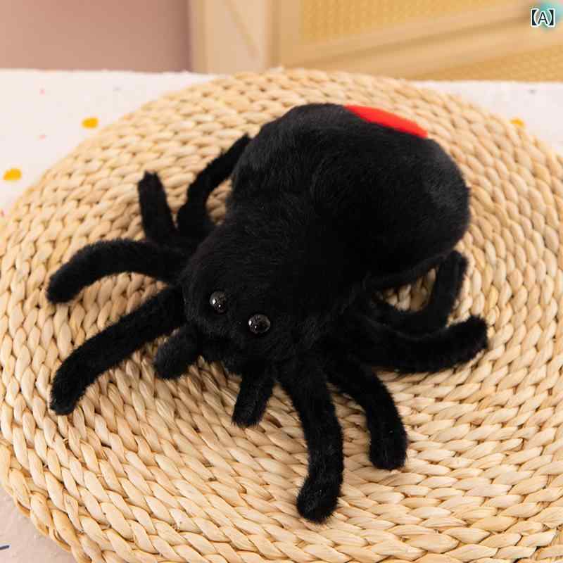 ・カテゴリ: ぬいぐるみ公仔・デザイン: クモ・中綿素材: PP綿・生地素材: 超やわらかショートシャギー・カラー展開: ブラック、ホワイト、ピンク、グリーン・サイズ展開: 高さ25cm、約190g・対象年齢: 7〜14歳