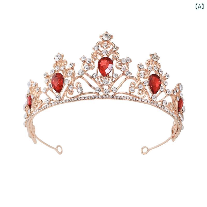 カチューシャ レディース ティアラ 皇冠 ヘアアクセサリー ウェディング ブライダル 結婚式 二次会 パーティー 発表会 誕生日 クリスタル ホワイトクリスタル 合金 ゴールド キラキラ 電気メッキ加工 高級感