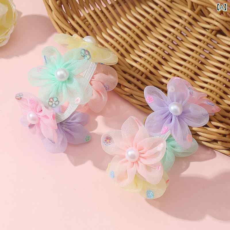 ・カテゴリ: ヘアアクセサリー・スタイル: シンプル・対象: 子ども・デザイン: 花・素材: 布・カラー展開: YSH3203、YSH2985・セット内容: 2点セット・デザイン要素: パール・対象年齢: 3〜6歳、6〜10歳