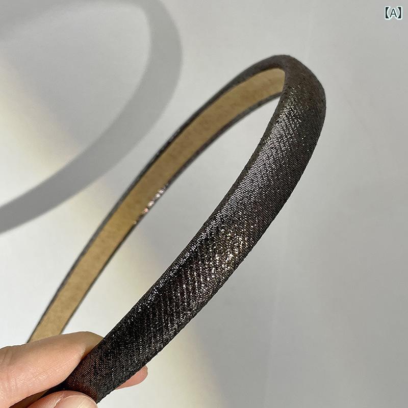 カチューシャ レディース ヘアバンド ヘアアクセサリー 細め ラメ入り 糖果色 レト...