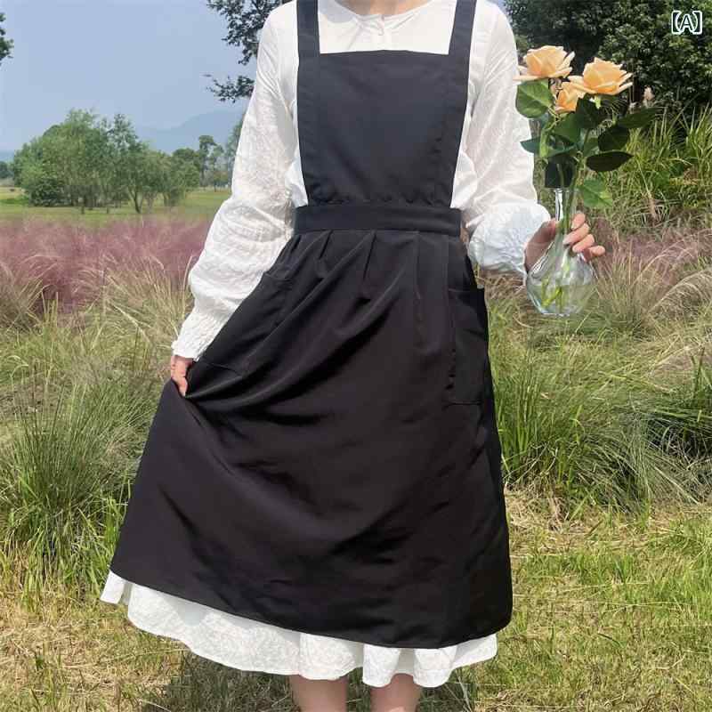 ・カテゴリ: エプロン・タイプ: ノースリーブエプロン・用途: 防汚・主な素材: 綿・サイズ展開: フリーサイズ・スタイル: 韓国風・柄: 無地・カラー展開: ブラック、ホワイト、ピンク