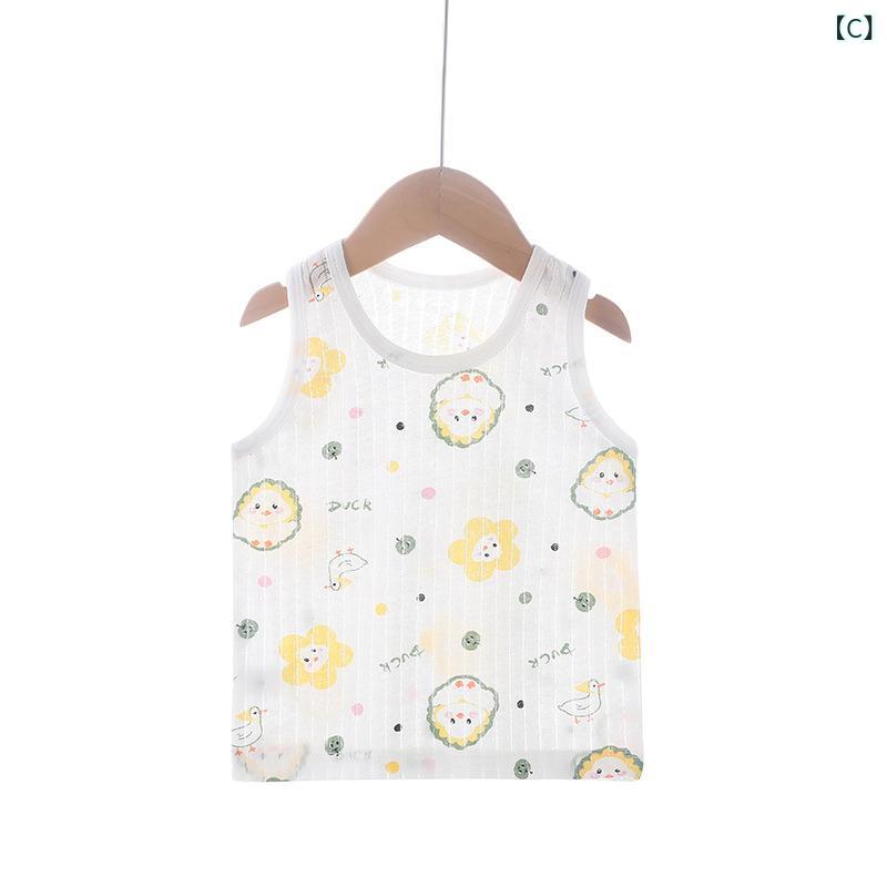 タンクトップ キッズ 男の子 女の子 ノースリーブ インナー シャツ トップス 綿素...