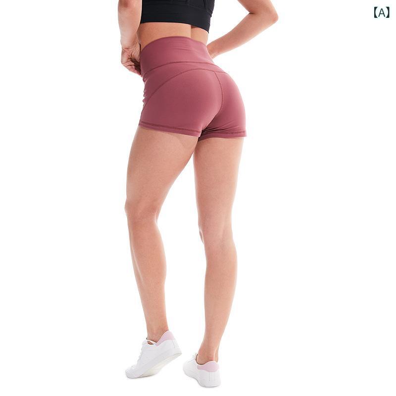 ショートパンツ レディース ヨガパンツ ハイウエスト 桃尻 美尻 通気性 吸汗速乾 露出防止 セクシー スポーツウェア トレーニング フィットネス ジム ランニング 伸縮性 タイツ ホットパンツ ボトムス 無地 部屋着