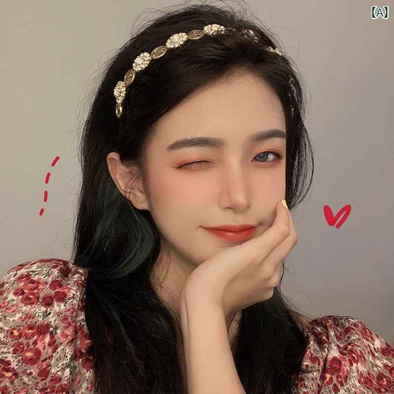カチューシャ レディース ヘアアクセサリー ヘッドバンド 髪飾り ラインストーン ...