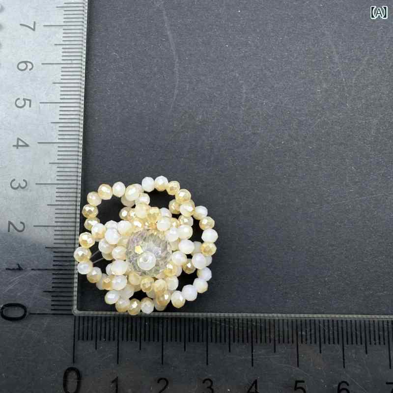 DIYパーツ 手芸 ビーズ フラワー 手編み ハンドメイド アクセサリーパーツ ヘアア...