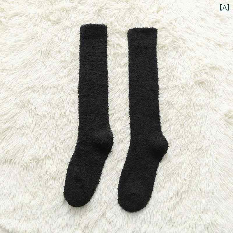 靴下 レディース ロングソックス 厚手 裏起毛 ルームソックス 秋冬用 暖かい もこ...