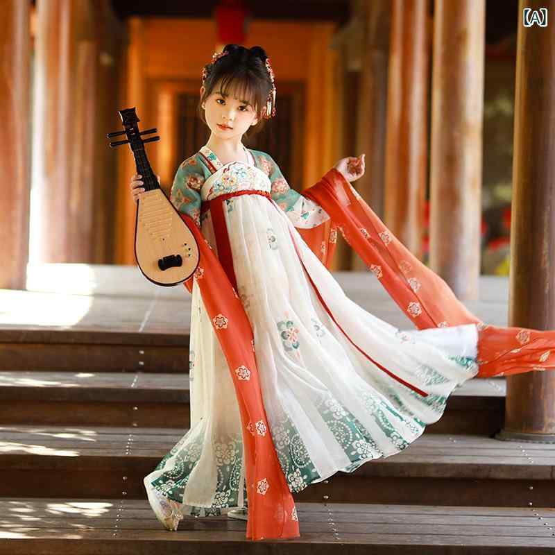 ・柄: ボーダー、チェック・生地加工: 柔軟処理・性別: 女児・主な素材: ポリエステル、レーヨン、ポリウレタン・スタイル: 中式、民族衣装・厚み: 普通・カラー展開: グリーン（3点セット、ストール・ベルト付き）・サイズ展開: 100cm、110cm、120cm、130cm、140cm、150cm、160cm、170cm・カテゴリ: 子供用旗袍・唐装・民族衣装