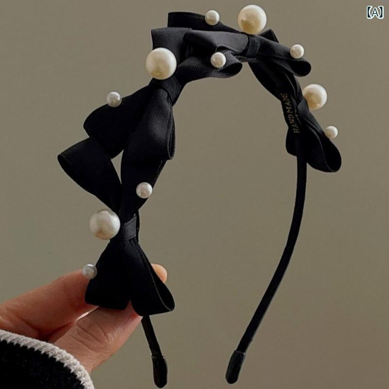 ・カテゴリ: ヘアアクセサリー・素材: ベルベット・加工技術: り・カラー展開: FJ2175、FJ2172・人気の要素: パール・スタイル: 清新、フェミニン・対象: レディース