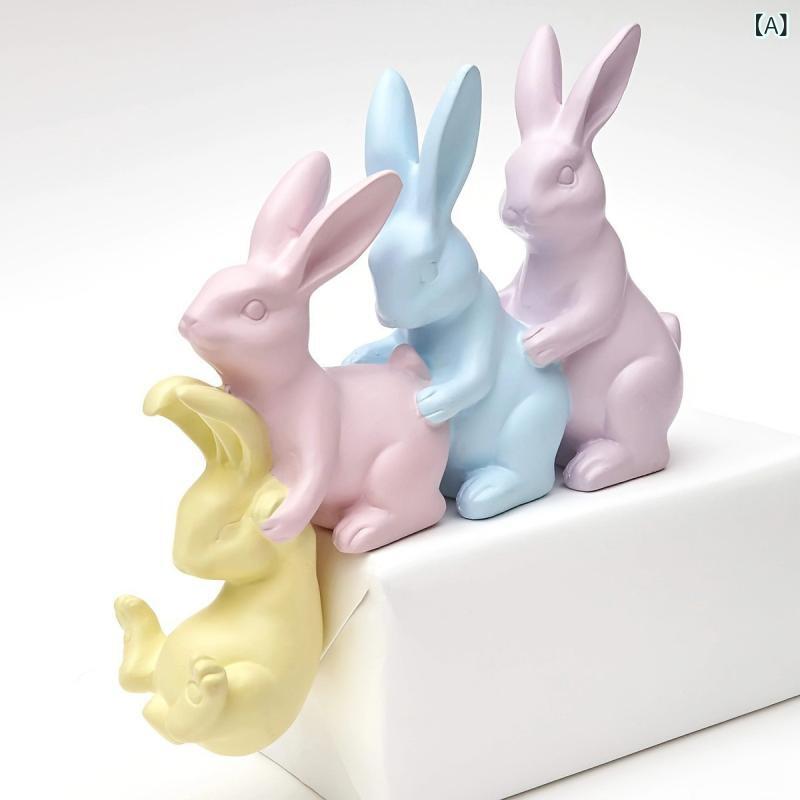 ・素材: 合成樹脂・カテゴリ: 樹脂工芸品・カラー展開: カラフルラビット、ホワイトラビット・スタイル: モダンシンプル