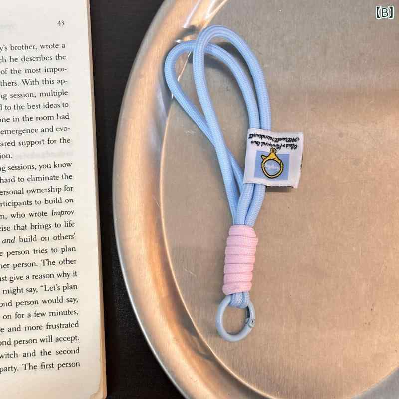 スマホストラップ レディース 編み込み マカロンカラー かわいい ハンドメイド 手...