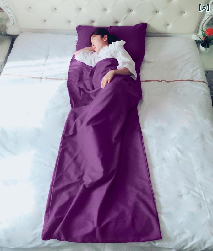 寝袋 インナーシーツ 封筒型 軽量 ポータブル トラベルシーツ 旅行用 ホテル 防汚 シーツ キャンプ アウトドア 丸洗い 通気性 防災 コンパクト narukimar-11135492 naruki サンプル画像2