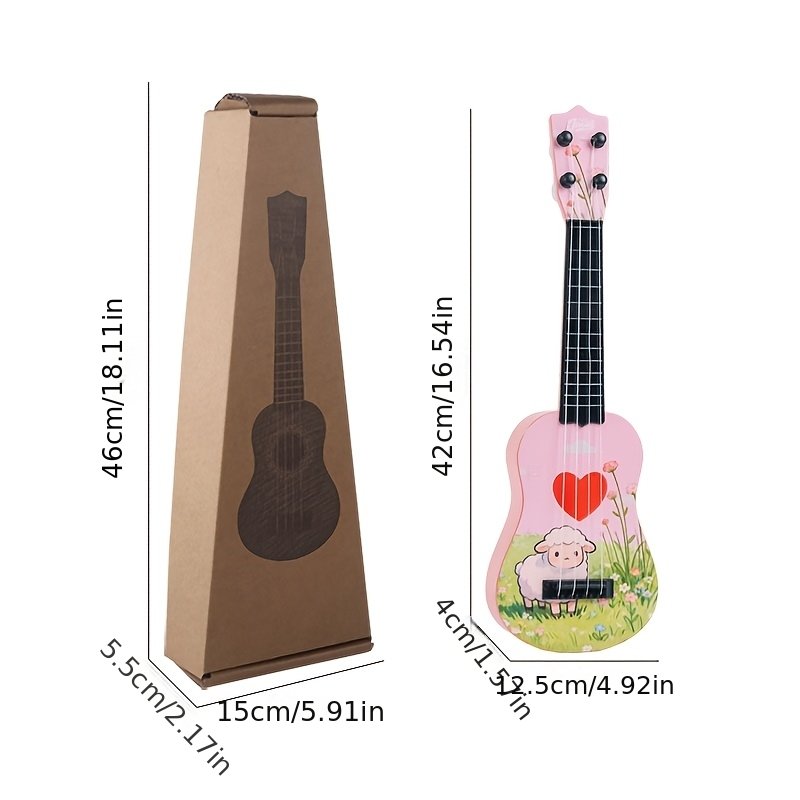 ギター 42cm 子供用ウクレレおもちゃ 演奏可能な初心者向け楽器 幼児の音楽教育と...
