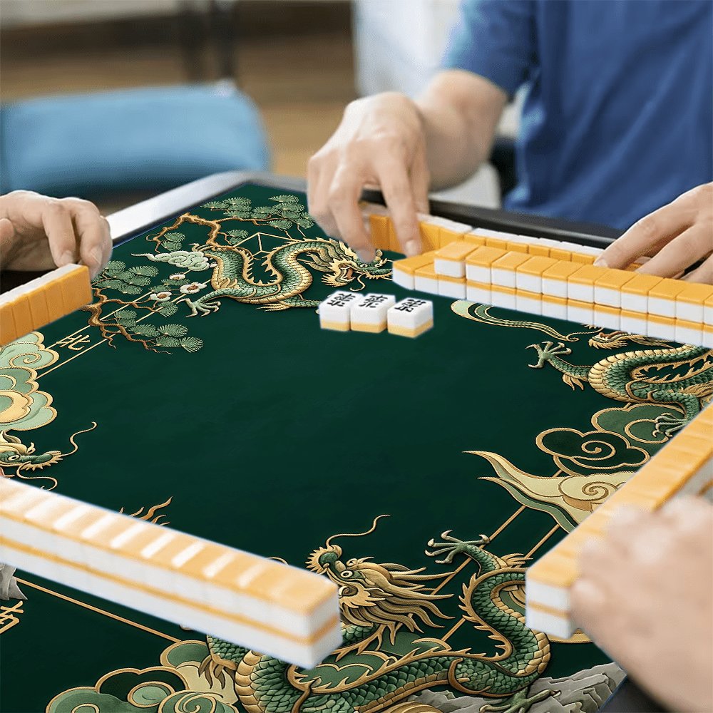 麻雀マット 麻雀テーブルマット、80.01 X 80.01 cm、滑り止めベース、ゲームカード...