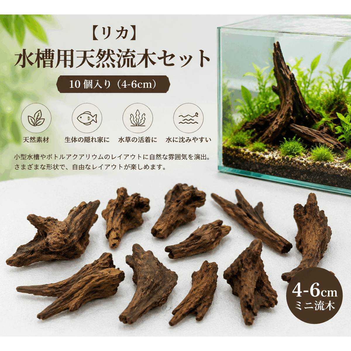 流木 水槽用天然流木セット 9 本組