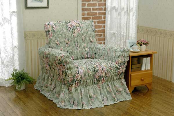 イタリア製シャーリングソファカバーFIORELLA 1人掛用 幅70-100cm [2]