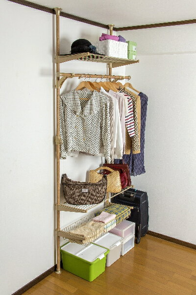 棚付き突っ張りクローゼット WJ-360NA