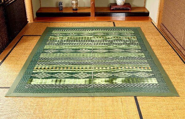 Rakuten - 【送料無料】デザインい草ラグ　　三重織い草ラグ　サガン　約　191*191cm(い草マット、い草ラグ）