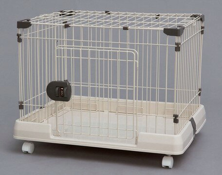 【ペット用品　ケージ・サークル】ルームケージ RKG-700L ミルキーブラウン(犬 猫 ケージ ゲージ 屋根付き ルームケージ　小型犬 ケージ サークル トイレ しつけ キャスター付 屋根 おしゃれ アイリス アイリスオーヤマ 猫 ペットケージ サークル 多頭飼い スチール)